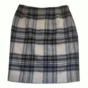 New Jones New York Pure Wool Plaid Pencil Skirt, Size 8